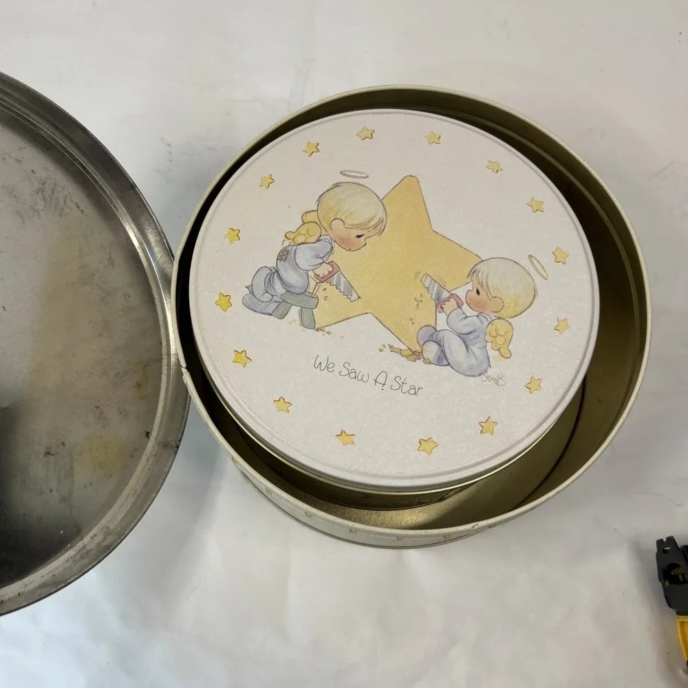 Enesco Precious Moments Nested We Saw A Star Tin Set Read